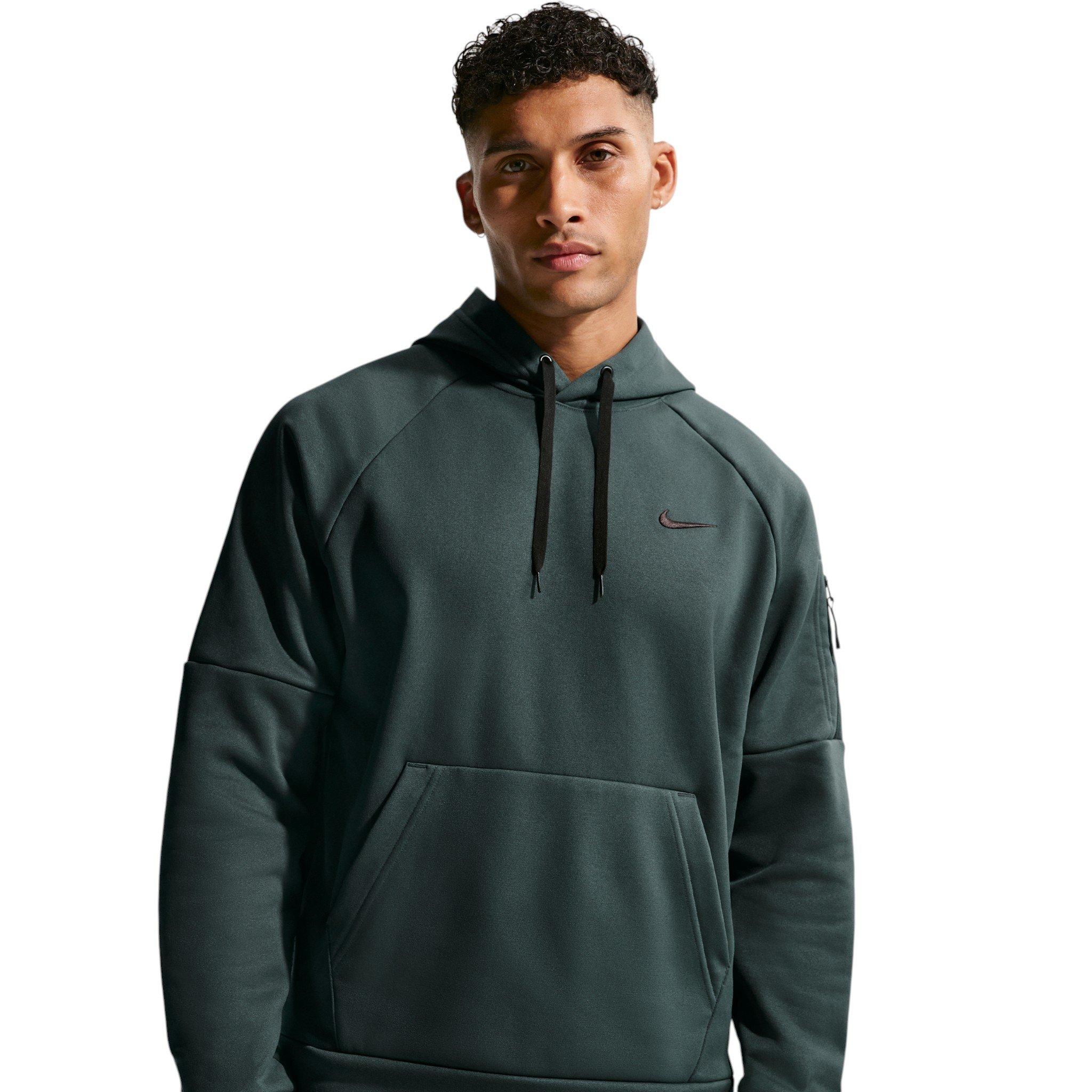Nike Men's Therma Therma-FIT Hooded Fitness Pullover - GREEN